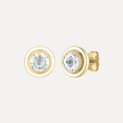 Aretes Clásicos + Jacket Esmaltada