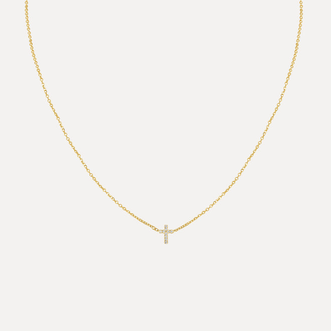 Cadena Mini Cruz Pave