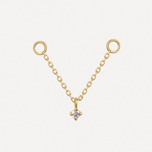 Dije cadena y Diamante para Aretes