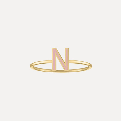 Anillo Letras Esmaltadas