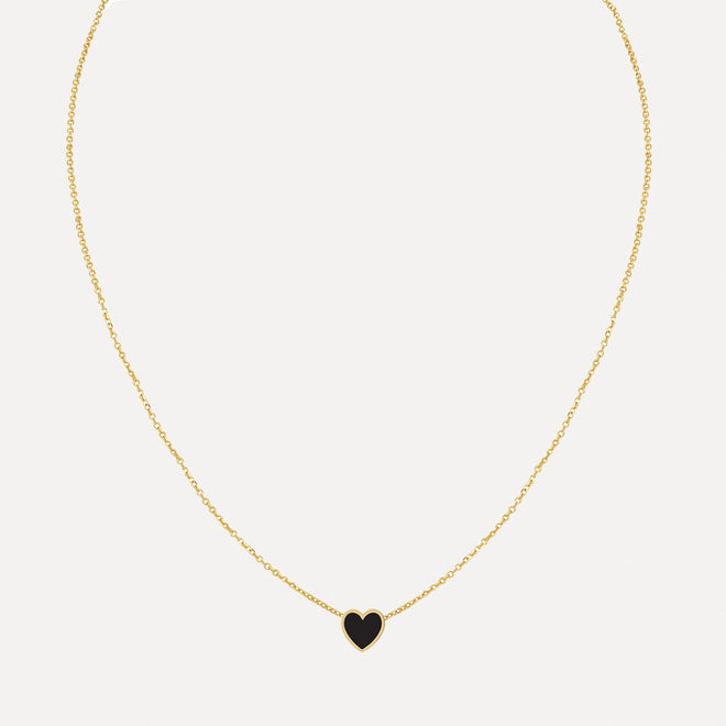 Mini Enamel Heart Necklace