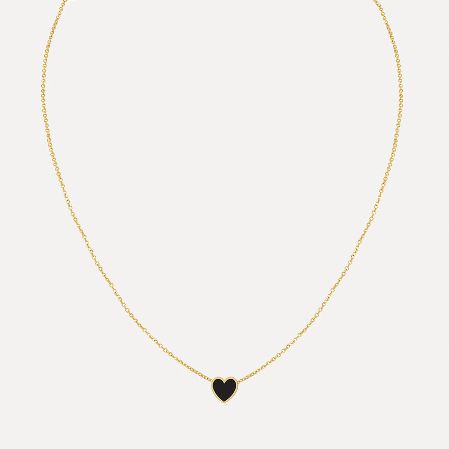 Collares de corazón de esmalte