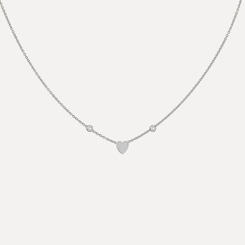 Cadena Mini Corazón y Diamantes