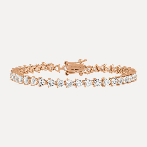 Pulsera de tenis en forma de corazón
