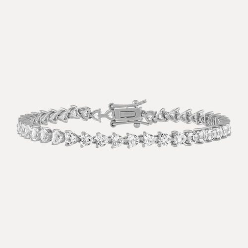 Pulsera de tenis en forma de corazón