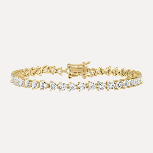 Pulsera de tenis en forma de corazón