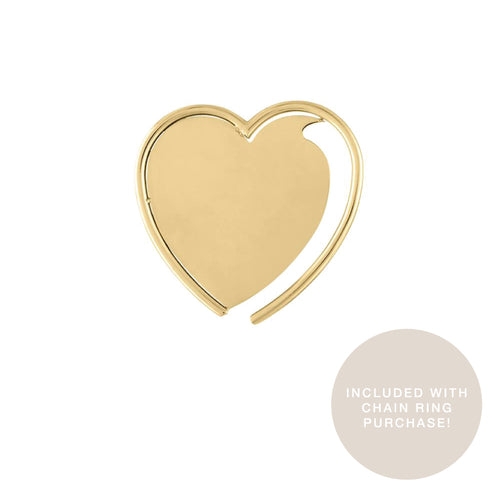 Anillo de Cadena Corazón de Diamante