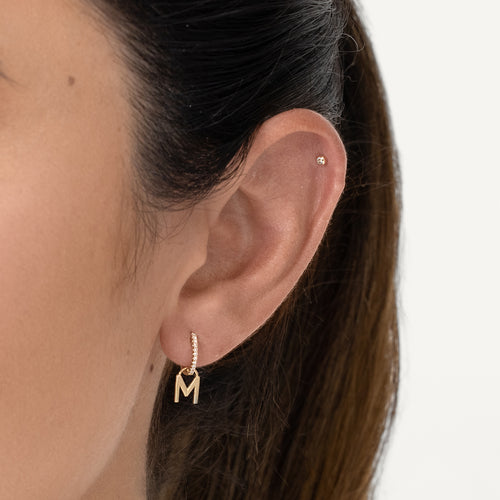 Birthstone Bezel Piercing Earring by Kelly Bello Design
