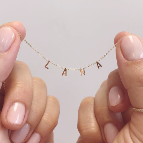 Cadena Mini Mini Letra (personalizado)