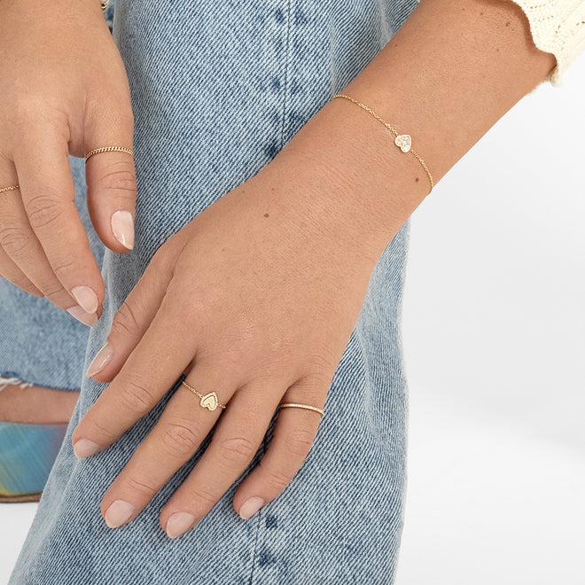 Pulsera Mini Pave Corazón