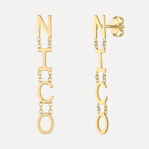 Aretes de Letras Colgantes