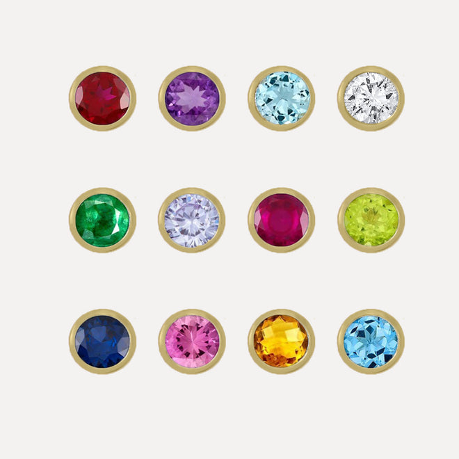 Aretes Mini Piedra de Nacimiento