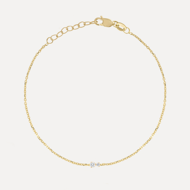 Pulsera Noa con doble diamante