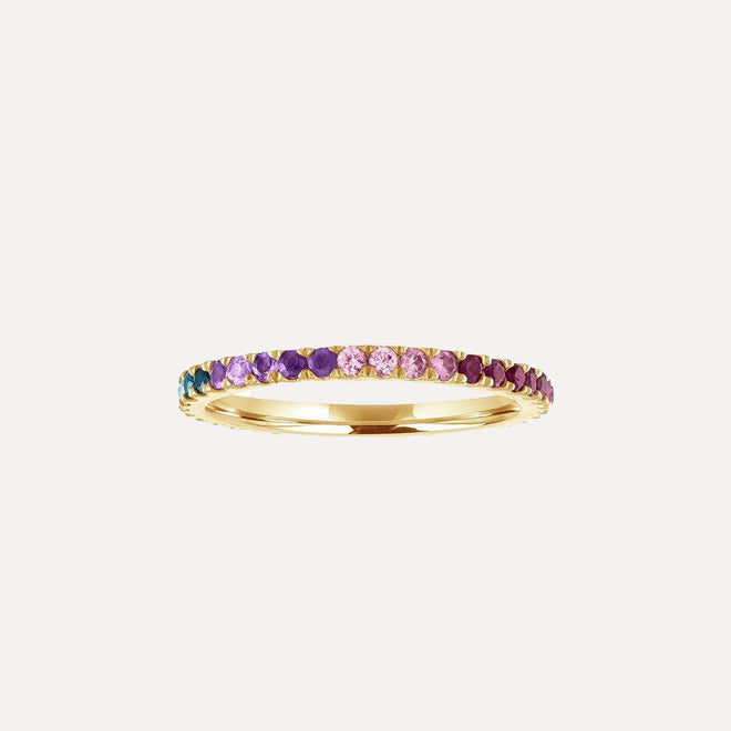 Ombre Rainbow Eternity Band