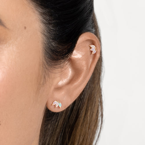 Australian Opal Piercing Earring by Kelly Bello Design
