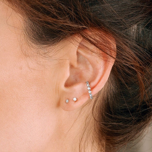 Diamond Bezel Ear Cuff