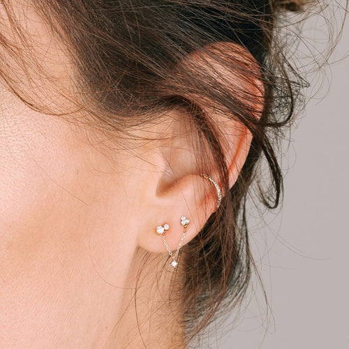 Dije cadena y Diamante para Aretes
