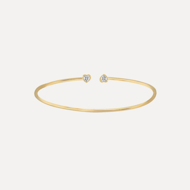 Pulsera con Dos Corazones de Piedras de Nacimiento