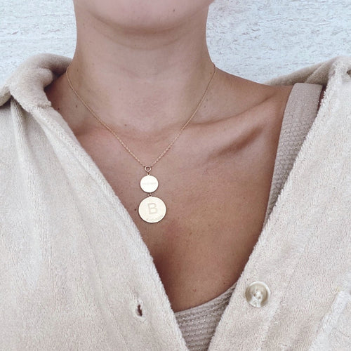 Double Disk Necklace - Kelly Bello Design
