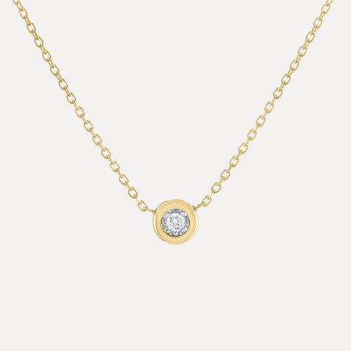 Collar con solitario de ilusión de diamantes