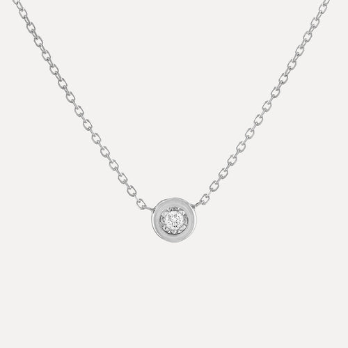 Collar con solitario de ilusión de diamantes