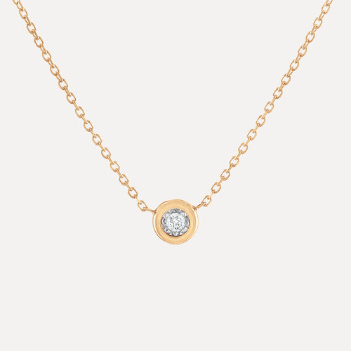 Collar con solitario de ilusión de diamantes