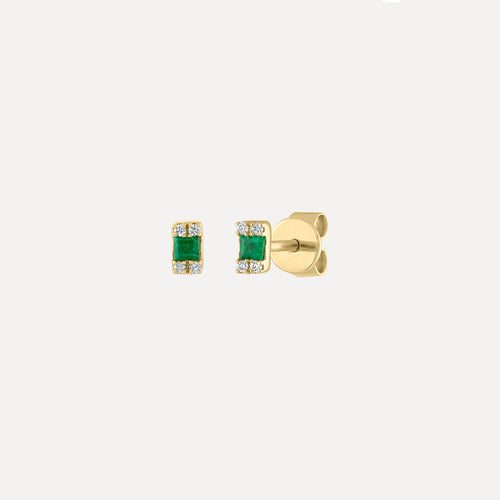 Aretes Cluster de Esmeralda y Diamantes