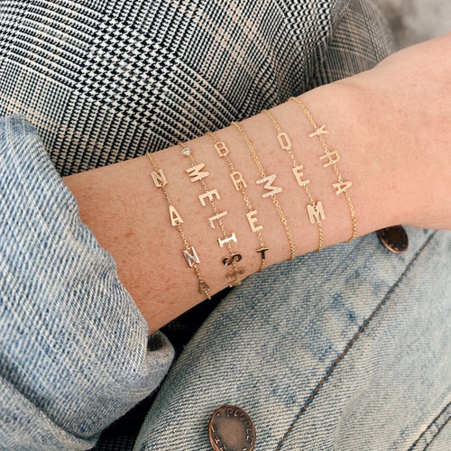 Mini Letter Bracelet - Kelly Bello Design