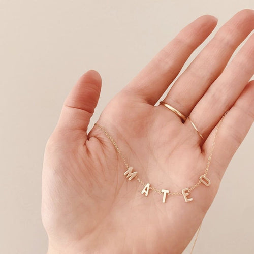 Mini Letter Necklace (custom) - Kelly Bello Design