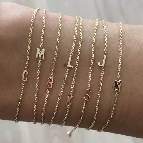 Mini Mini Letter Bracelet - Kelly Bello Design