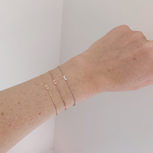 Mini Mini Letter Bracelet - Kelly Bello Design