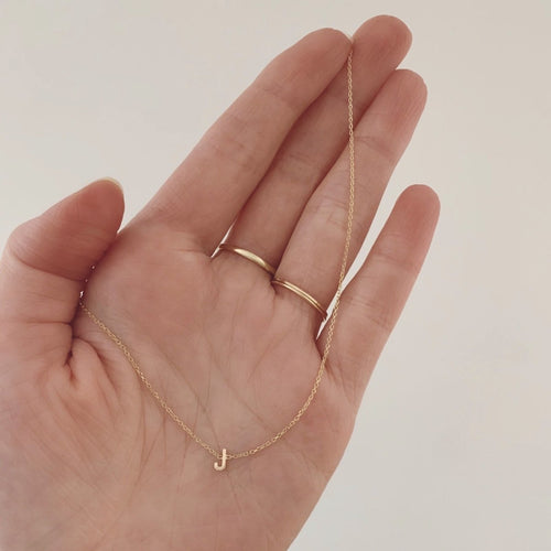 Mini Mini Letter Necklace - Kelly Bello Design