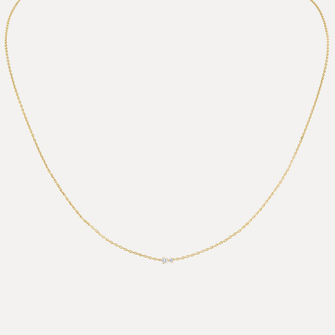 Collar Noa con doble diamante